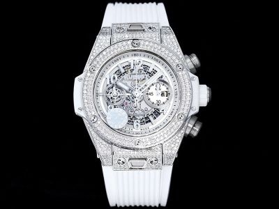 ZF Factory Hublot Big Bang Diamond Watch Silver steel case with White diamonds Watch